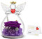 Rosa Eterna Ángel Figura Regalos para Mama,Rosa Preservada Regalos Originales para Mujer,Flores Preservadas Regalo Cumpleaños Mujer Madre,Flor Eterna Regalo Abuela Dia de La Madre Aniversario Navidad