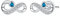 Arrebol Unendlichkeit Ohrringe Damen 925 Sterling Silber Infinity Ohrstecker mit Blau Herz Zirkonia Ohrschmuck Für Frauen mit Geschenkbox