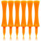Golf Tees Kunststoff Golftees Tee Set für Driver Wert 60 100 Stück Wiederverwendbar Plastik Kurz Lang Blau Rot Rosa Orange Weiß Multi Farbe 32 39 51 58 70 mm für Golfer (Orange 70mm, 100 Stück)