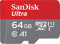 SanDisk 64GB Ultra microSDXC 140MB/s+SD Adapter