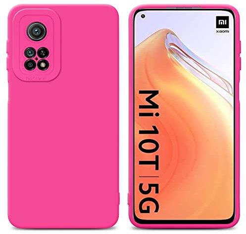 Cadorabo Hülle kompatibel mit Xiaomi Mi 10T Mi 10T PRO Schutzhülle TPU Silikon Case Liquid Design mit Kameraschutz Slim Kratzfest Gummi mit Rundumschutz Case Hülle für Xiaomi Mi 10T Mi 10T PRO in Pink
