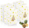 com-four® 6-teiliges Geschenkschachtel-Set in 3 Größen - Geschenkboxen mit Weihnachtsmotiven - Faltbox aus stabilen Pappkarton - faltbare Pappbox (6 Stück - Sterne/Weihnachtsbaum)