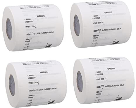 Parliky 4 Rollen Toilettenpapier Mit Lustiger Formel -geschenke Für Erwachsene Lustig Bedrucktes Toilettenpapier Küchenpapier Haushaltsprodukte Drucken Jungfräulicher Zellstoff Weiß