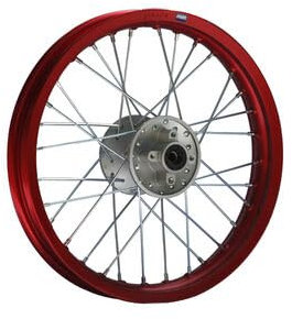 HMParts Alu Felge Eloxiert 16 zoll hinten Rot Achse 12 mm Pit Dirt Bike Moto Cross