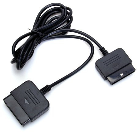 Game Controller Extension Cable - Black | Compatible with Playstation 2 (PS2) System and Controller | 5.28ft / 161cm Extension Cord