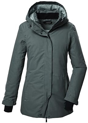 killtec Damen Funktionsparka/Parka mit Kapuze KOW 93 WMN PKR, blaugrau, 36, 41817-000