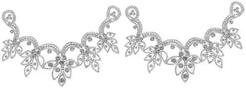 NUOBESTY 2stücke Rhinestone Aufbügelpatch Für Glitzernde Strass Applikation Zur Dekoration Von Kleidung Schuhen Und Accessoires Für Hochzeiten Und Kreative Bastelprojekte