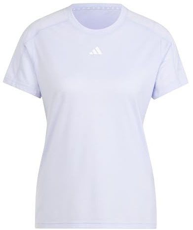 adidas Women's AEROREADY Train Essentials Minimal Branding Crewneck Tee, Violet Tone/White, XS