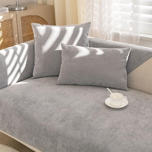 Wasserdichter Sofabezug, Überzug, Cover, Überwurfdecke - Rutschfester Sofaschoner für Ecksofa L Form - Abdeckung für 1 2 3 4 Sitzer