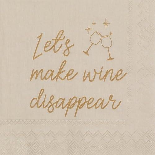 Cocktailservietten Let´s make wine disappear