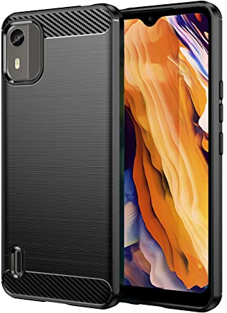 TailTech Hülle für Nokia C12 Hülle, Weiche TPU Handyhülle mit Stoßfestem Schutz, Kompatibel mit Nokia C12 Schutzhülle, Schwarz