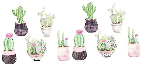TOYANDONA 2sätze Cartoon Cactus Wandaufkleber Abnehmbare Wandtattoos Für Wohnzimmer Und Schlafzimmer Material Dekoration Für Glatte Oberflächen Frische Atmosphäre Für Zuhause