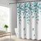 Hoomtaook Duschvorhang 240x200cm Grün Blätter, Duschvorhang Wasserdicht Textil Polyester Waschbar mit 12 Duschvorhang Haken, Duschvorhang mit Gewicht Unten