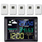 Stations météo Station météo avec 5 capteurs hygromètre intérieur extérieur thermomètre numérique baromètre MmHg alarme numérique horloge LCD prévision pour la maison, le jardin et la ferme