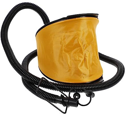 Fußluftpumpe 1 Stück Kunststoff, ohne Strom, 3 Adapter, Gelb