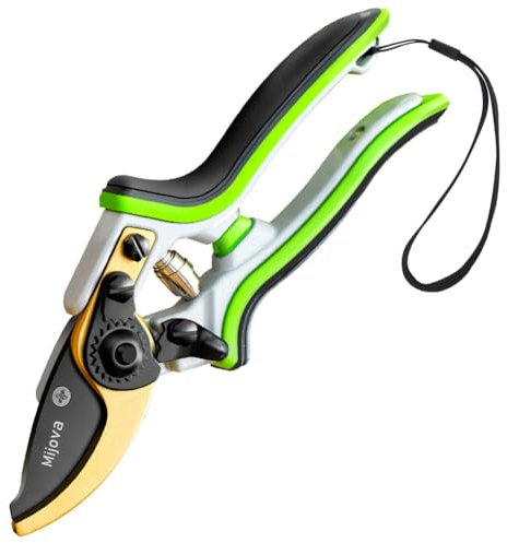 Gartenschere & Baumschere, Baumschere Heavy Duty mit SK5 High Carbon Steel, Gartenarbeit Handschere mit ergonomischem Griff, professionelle Gartenschere für Pflanzen, Hecken und Blumen