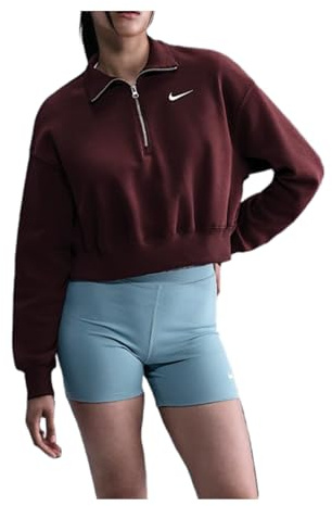 Nike Damen W NSW Phnx FLC Qz Crop Sweatshirt (1er Pack)