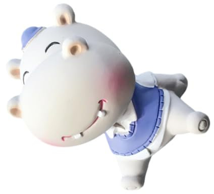 BRIGHTFUFU Miniatur-Hippo-Figurine Aus Resin Dekorative Tierfigur Für Mini-Garten Balkon Und Tisch Detailreiche Deko Für Fröhliche Atmosphäre Und Kreative Landschaftsgestaltung