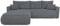 BROMARKT Sofa mit Schlaffunktion Couch L Sofa Bettkasten Schlafsofa für Wohnzimmer Schlafcouch freistehend Havana Relaxsofa 3 sitzer 270x173x80 cm Grau