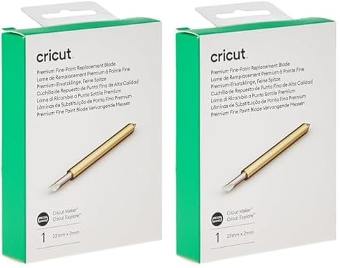 Cricut 2007300 Spitze Premium-Ersatzklinge, feine, One Size (Packung mit 2)