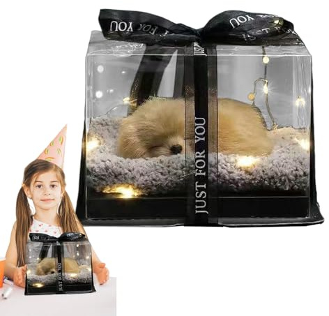 Plüschtier-Puppen – interaktives quietschendes Hundemodell, Heimdekoration, Tierspielzeug | Dekoratives Plüsch-Ornament für Büro, Zuhause, Schlafzimmer, Wohnzimmer, Scaf