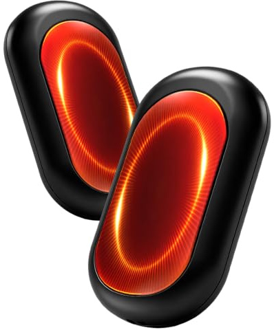 HOAMZ Handwärmer Elektrisch 2er Set mit Magnet, Sicher & Zuverlässig, 3 Stufen Heizung bis zu 131℉/55℃ & 3s Schnellheizung, Kompakt für Handschuhe, Adventskalender Füllung Geschenke für Männer Frauen