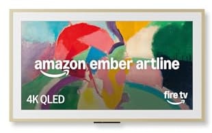 Amazon Ember Artline 55 mit Fire TV (neueste Generation), 4K Ultra HD QLED Smart TV und Kunstgalerie, individuelle Rahmen, HDR10+, Sprachsteuerung mit Alexa - Hellgold