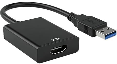 USB to HDMI Adapter, HD Converter 1080P USB 3.0/2.0 to HDMI Adapter Lead HDMI Audio Video Cable Connector Extends & Mirrors Displays for Projector PC Laptop Monitor Desktop TV Mac OS Windows 11/10/8/7