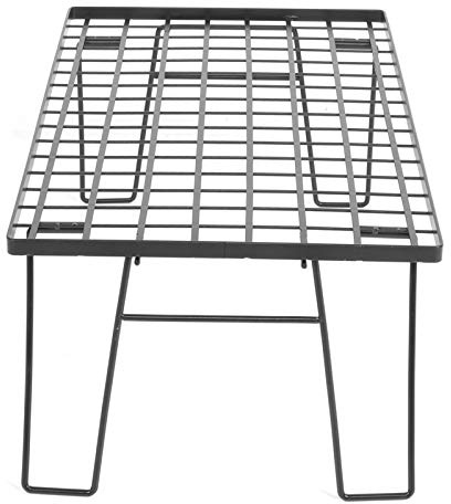 FAUOSWUK Collapsible Mini Table Camping Grill Folding Desk Portable Outdoor Barbecue for BBQ Excursions Black