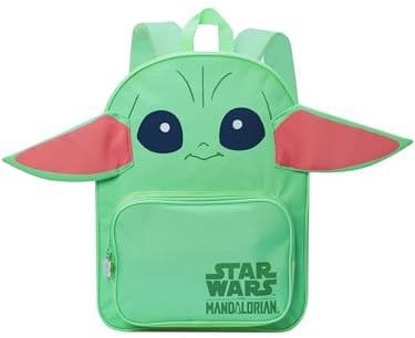 Star Wars Zaino, zaino bambini Grogu con orecchie 3D, verde, taglia unica