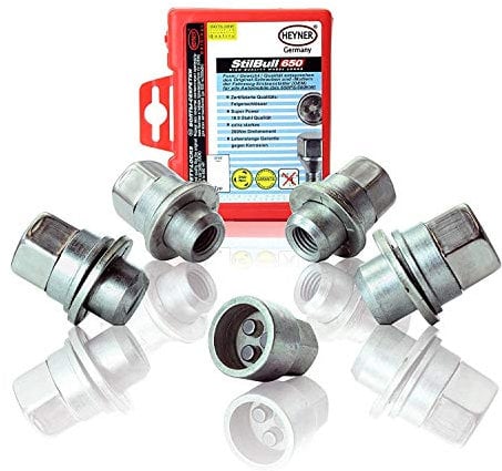 Heyner Wheel Locking Lock Nuts M12x1,5 Fits Jaguar XK XKR 2007-2014 Set 4 Locks Alloys Antitheft Protection Bolts AIO
