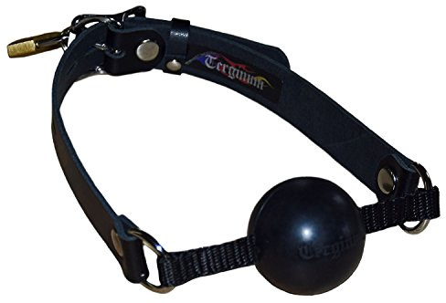 Abschließbarer Premium Ballgag Mundknebel Ballknebel Knebel Hartgummi Rubber schwarz