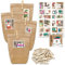 Papierdrachen Adventskalender zum Befüllen - 24 Geschenktüten und 24 Zahlenaufkleber und Klammern - Motiv Briefmarke Bärchen - zum Befüllen und basteln - Weihnachten - Mini Set Nr 49