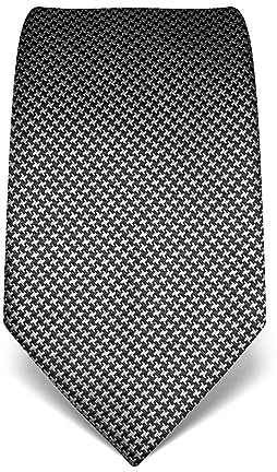 Vincenzo Boretti cravatta elegante classica da uomo, 8 cm x 15 cm, di pura seta di alta qualità, idrorepellente e antisporco, motivo pied-de-poule
