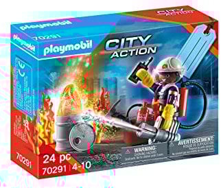 Playmobil City Action 70291 Fire Rescue Gift Set with Firefighter Incl. Gift Tag On The Box, for Ages 4+