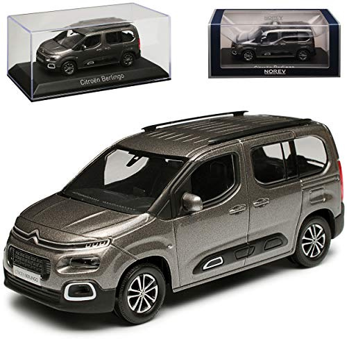 Citroen Berlingo III Platinum Grau 3. Generation Ab 2018 1/43 Norev Modell Auto mit individiuellem Wunschkennzeichen
