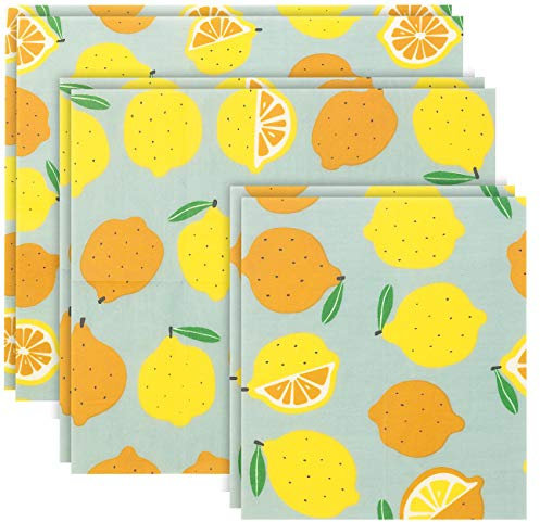 Rosenstein & Söhne Bienenwachstuch: 6er-Set Bienenwachspapier für Lebensmittel, 3 verschiedene Größen (Wachs-Papier, Bienenwachstuch-Sets, Schokolade)