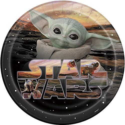 Unique Industries, Inc. Star Wars Mandalorian - The Child -9 inch Luncheon Plates (8 per Pack)