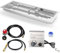 GRISUN Kit de brasero en forme de H avec poêle, livré avec kit d'allumage amélioré pour foyer à gaz, insert de table de foyer en acier inoxydable pour décoration intérieure et extérieure