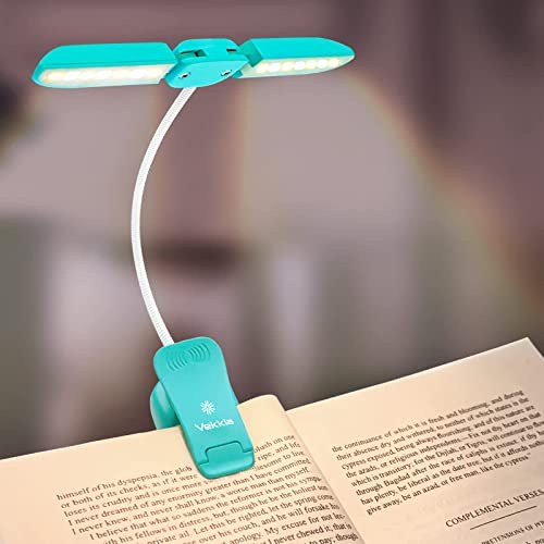 Vekkia Lampe de Lecture,14 LEDs Liseuse Lampe Clip Rechargeable,lampe livre 3 Modes de Luminosité x 3 Couleurs (Blanc/Chaud/Blanc Chaud),Lampe de Lecture pour Lire au Lit,Voyage