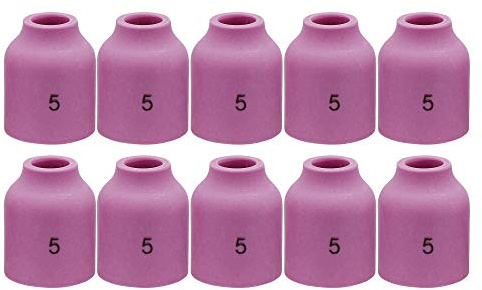 10PK TIG Gas Lens Alumina Nozzle Ceramic Cup 53N59 5# 5/16 For SR WP- 9/20 & SR WP-17/18/26 TIG Welding Torch