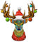 Weihnachten Holzpuzzle Erwachsene, KAAYEE Christmas Puzzle Erwachsene, Holz Puzzle Erwachsen Einzigartige Form Puzzleteile, Holzpuzzle Tiere Mit Geschenkbox Aus Holz (Elch, L)