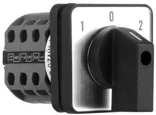 ECI ELETTROFORNITURE INTERRUTTORE COMMUTATORE ROTATIVO DA PANNELLO 3 POSIZIONI 1-0-2 TRIFASE 20AH