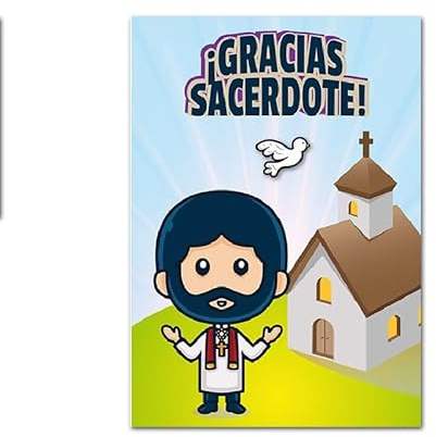 Antracita Tarjeta Gracias Sacerdote 15x23cm