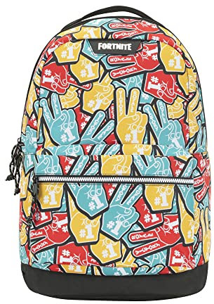 Fortnite Uni-Erwachsene Multiplier Backpack Multiplikator-Rucksack, Schwarz/Gelb, Einheitsgröße