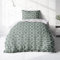 Träumschön Biber Bettwäsche Set 2tlg 155x220 cm + 80x80 cm – Flauschige Bettwäsche Grün – Weiche Winterbettwäsche im Hexagon Design - Atmungsaktiv, Warm & Hautfreundlich - 100% Baumwolle
