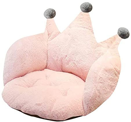 RAKTOV Gemütliches Kronenstuhlkissen, dickes Plüsch-Sitzkissen, bequeme Sitzpolster, weiches Stuhlkissen für Mädchen, Heimdekoration, Rollstuhl, Garten, Sessel, Rückenstütze, Schmerzlinderung, Rosa,