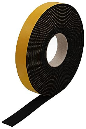 Klebaa EPDM Dichtband 1mm dick, Länge 20m schwarz (50mm)