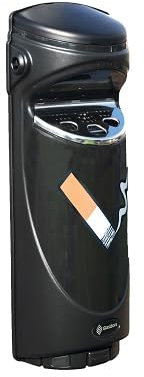 Glasdon Ashmount SG™ Wandascher (Schwarz) mit Metalleinlage - 3-Liter-Raucherbehälter mit Wandbefestigung