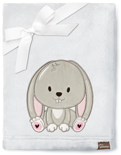Be Mammy Warme Kuscheldecke Babydecke Blanket Baby Geschenk BE20-168 (Hellgrau - Kaninchen)